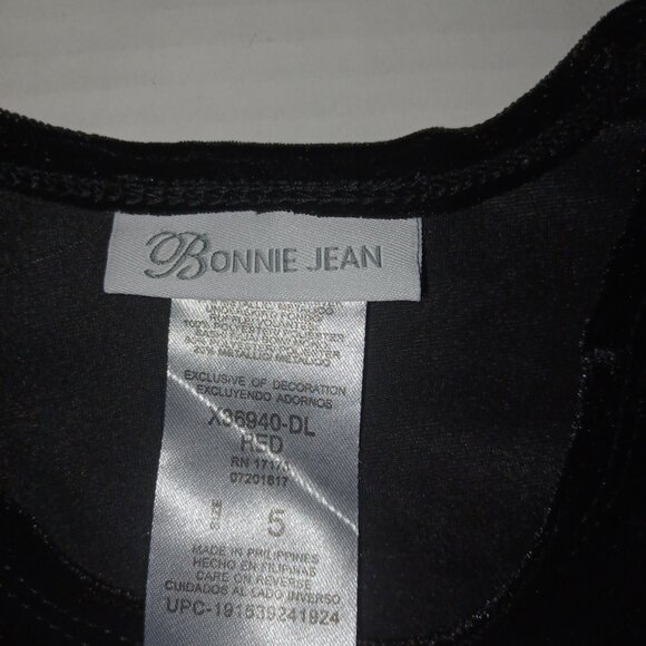 BONNIE JEAN FIT & FLARE LONG SLEEVE BOW DETAIL VELVET PLAID CHRISTMAS DRESS - Picture 4 of 7